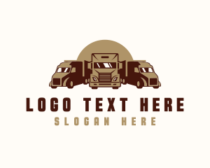 Transportation - Trailer Truck Distribution logo design