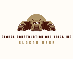 Trailer Truck Distribution Logo
