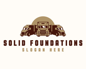Trailer Truck Distribution Logo