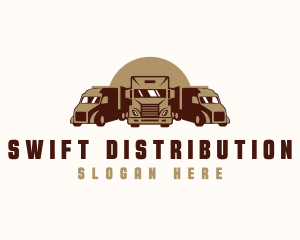 Distribution - Trailer Truck Distribution logo design