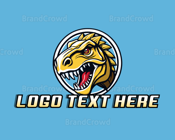 Gaming T-Rex Dinosaur Logo