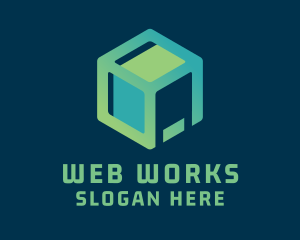 Web - Web Developer Cube logo design