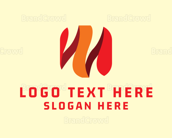 3D Ribbon Square Logo