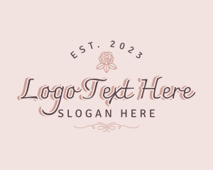 Script - Luxury Elegant Floral Business logo design