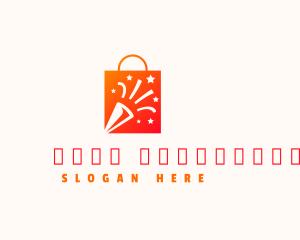 Online Shopping - Party Shopping Bag Product logo design