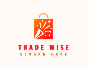 Merchant - Party Shopping Bag Product logo design