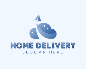 Cloud Plane Courier logo design