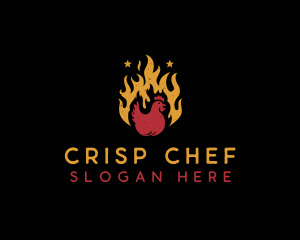 Chicken Flame Grill logo design