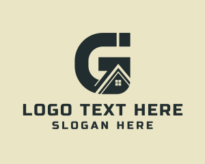 Village - House Realtor Letter G logo design