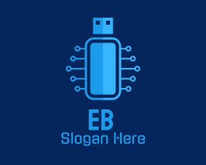 Blue USB Network  Logo