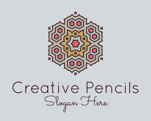 Mandala Textile Decor  logo design