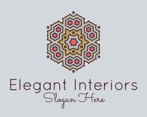 Mandala Textile Decor  logo design