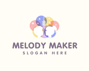 Singer - Child Singer Recording logo design