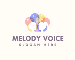 Singer - Child Singer Recording logo design