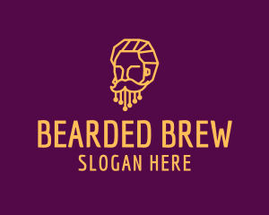 Digital Hipster Beard logo design
