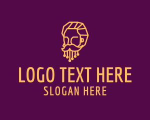 Digital - Digital Hipster Beard logo design