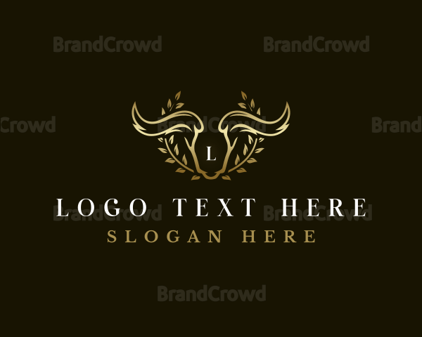 Animal Horn Wreath Logo