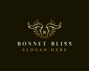 Animal Horn Wreath logo design