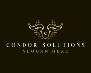 Animal Horn Wreath logo design