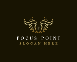 Animal Horn Wreath logo design