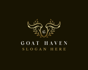 Animal Horn Wreath logo design