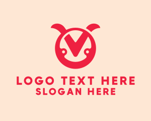 Circle - Letter V Circle logo design