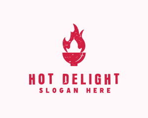 Hot Fire Bowl logo design