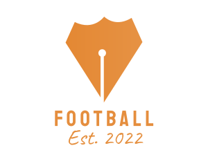 Publishing - Orange Pen Shield logo design