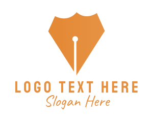 Orange Pen Shield Logo