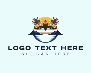 Tourist - Airplane Travel Vacation logo design