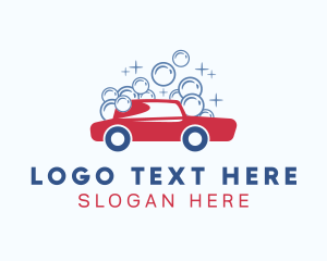 Cleaning - Automotive Car Wash Bubbles logo design