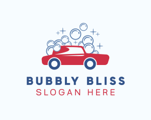 Automotive Car Wash Bubbles logo design