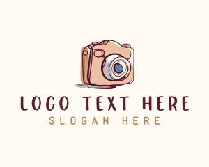 Vlogging - Photography Lens Camera logo design