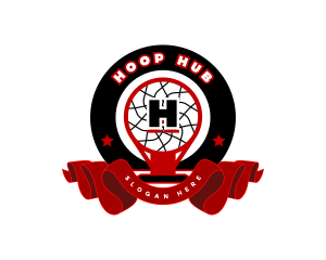 Hoop - Basketball Sports  Net logo design