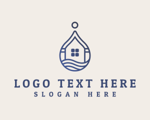 Cleaning - Water Droplet Home logo design