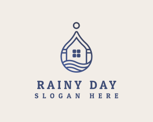 Water Droplet Home logo design