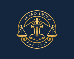 Justice - Law Judge Scale logo design