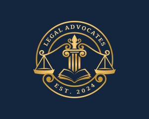 Law Judge Scale logo design