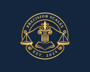 Law Judge Scale logo design