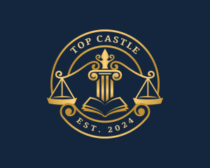 Judiciary - Law Judge Scale logo design