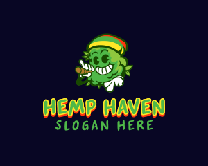 Reggae Cannabis Marijuana logo design