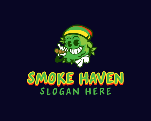 Reggae Cannabis Marijuana logo design