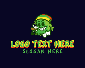 Weed Shop - Reggae Cannabis Marijuana logo design