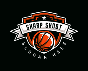Shoot - Basketball Hoops Sports logo design