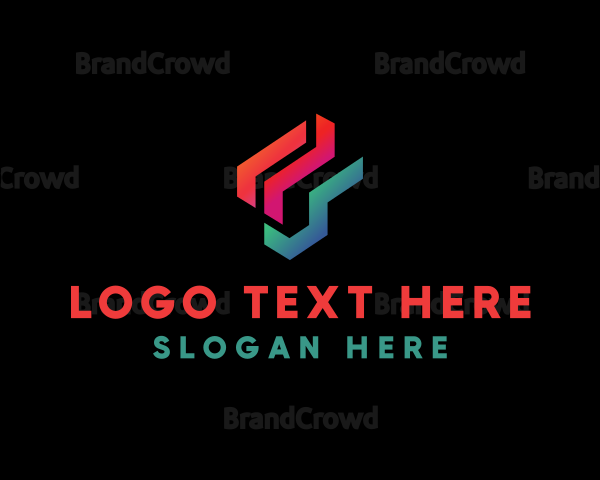 Gradient Colorful Abstract Lines Logo