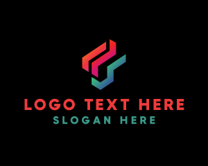 Social Media - Gradient Colorful Abstract Lines logo design