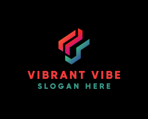 Gradient Colorful Abstract Lines  logo design