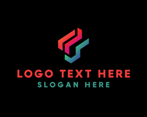 Vibrant - Gradient Colorful Abstract Lines logo design