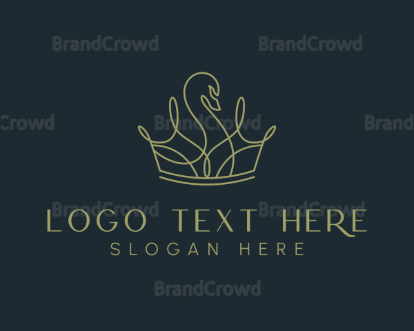 Luxury Swan Crown Logo