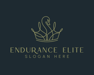 Luxury Swan Crown logo design